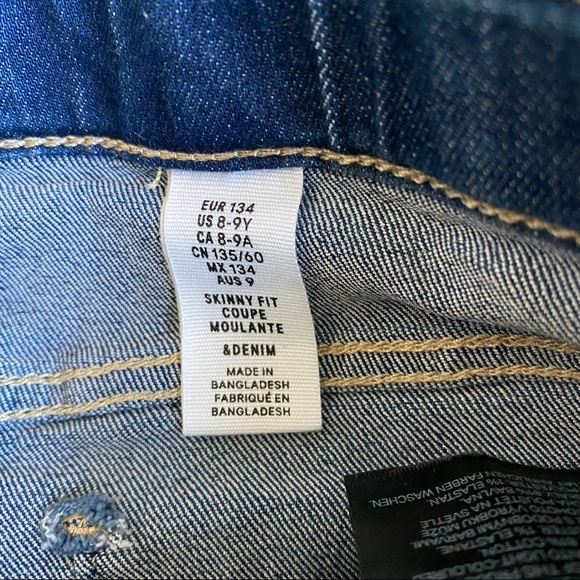 H&M Blue Jeans for Girls Denim &Denim Skinny Fit - Picture 7 of 9